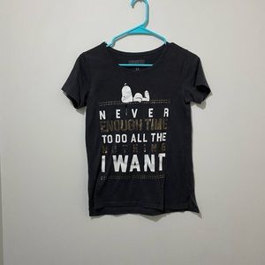 Womens extra small snoopy shirt with paint on it